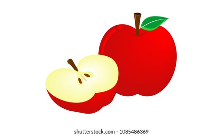 fresh apple vector