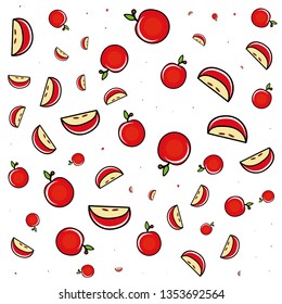 fresh apples fruits pattern background