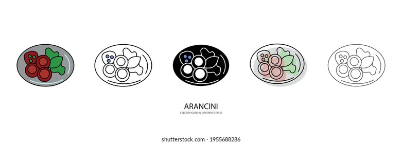 frischer arancini-Vektorsymbol