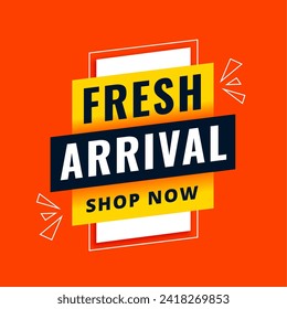 fresh arrivals sale background for online or retail store vector