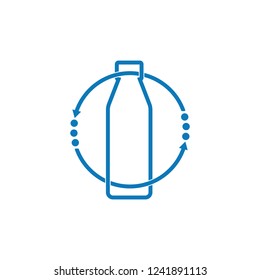 fresh arrows bottle circle symbol vector