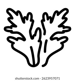 Ícone árgula fresco. Contornar ícone de vetor árgula fresco para web design isolado no fundo branco