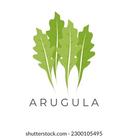 Fresh Arugula Vector Illustration Logo