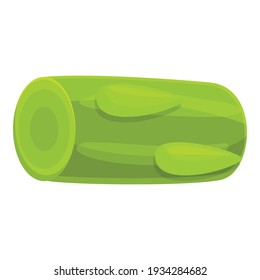 Icono de espárrago fresco. Caricatura del icono del vector de espárragos fresco para el diseño web aislado en fondo blanco