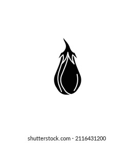 icono de tipo vector de berenjena fresca