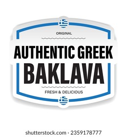 Fresh Authentic Greek Baklava sign