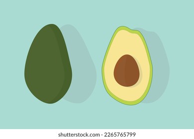 Icono de Ilustración de Diseño de Vectores Frescos De Aguacate