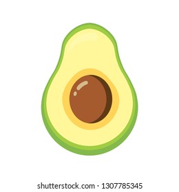 Fresh Avocado fruit icon vector. Flat illustration of avocado isolated on white background.