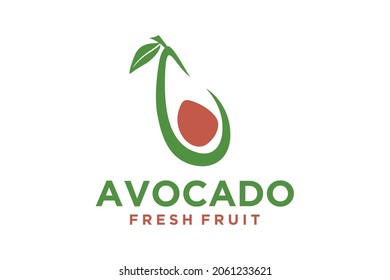 Fresh Avocado Fruit, Slice of maluma choquette hass logo design inspiration simple minimalist design