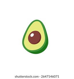 vetor de frutas de abacate fresco,fundo branco de abacate cartoon 