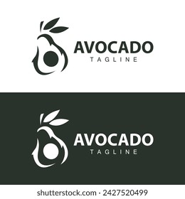 fresh avocado garden avocado logo illustration design simple template product branding