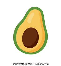 frischer Avocado-Halbpflanzensymbol
