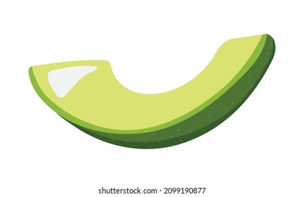 fresh avocado icon on white background