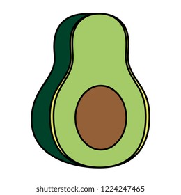 fresh avocado isolated icon