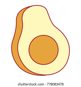 fresh avocado isolated icon