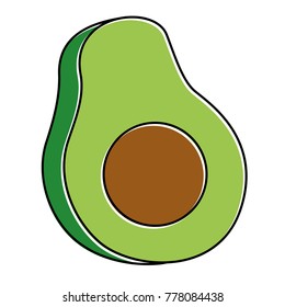 fresh avocado isolated icon