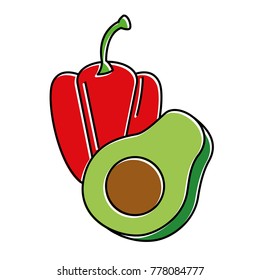 fresh avocado with pepper