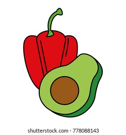 fresh avocado with pepper