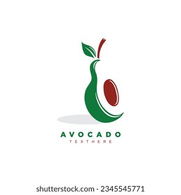 Fresh avocado slice fruit logo design for your brand or business