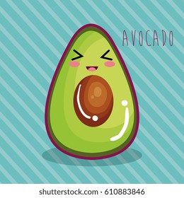 fresh avocado vegetable character