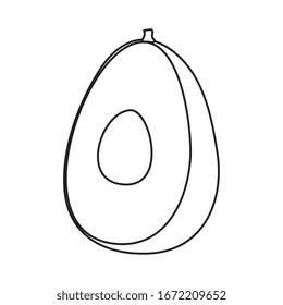 diseño vectorial del icono aislado de avocado fresco