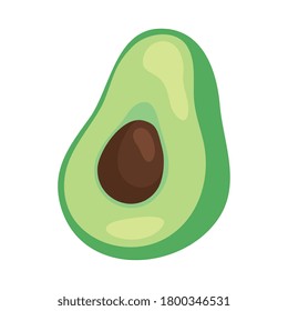 fresh avocado vegetable in white background vector illustration design