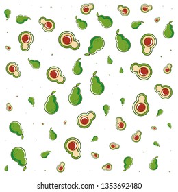 fresh avocados vegetables pattern