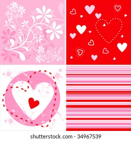 Fresh background in red and pink. Love theme.