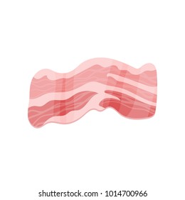 Fresh bacon meat product cartoon vector Illustration