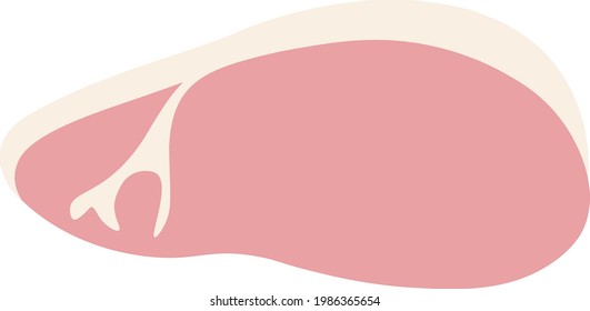 fresh bacon pork chop illustration 