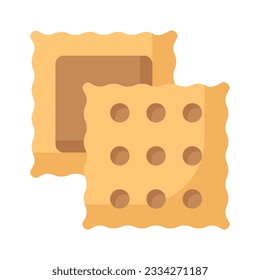 Fresh baked biscuits having chocolate cream inside, characterizing baked chocolate cookies vector