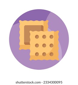 Fresh baked biscuits having chocolate cream inside, characterizing baked chocolate cookies vector