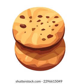 Fresh baked cookies sweetness icon isolated
