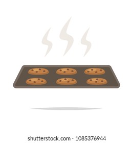 Fresh baked cookies vector isolated