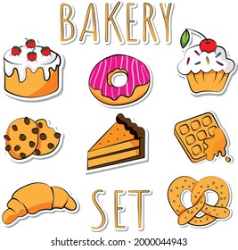 
fresh baked goods stickers pack