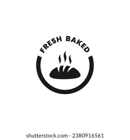 Icono recién horneado o vector de etiqueta recién horneado aislado. Icono recién horneado para empaquetado de productos, aplicaciones, sitios web, diseño de impresión, y más sobre horneado fresco.