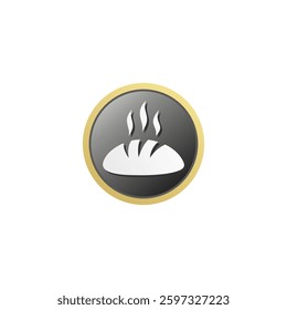 Fresh baked icon or sign vector isolated eps. Fresh baked label for product packaging, websites, print design, and more about fresh baked.