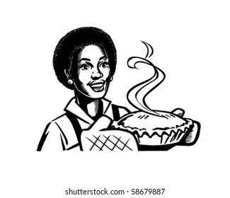 Fresh Baked Pie 2 - Retro Clip Art