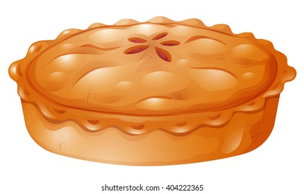 Fresh baked of pot pie illustration