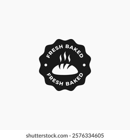 Fresh baked stamp vector isolated. Fresh baked label for product packaging, websites, print design, and more about fresh baked.