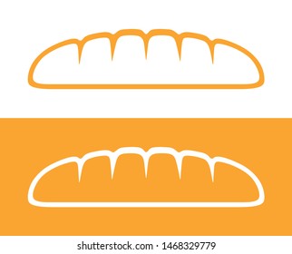 Fresh bakery bread silhouette icon 
