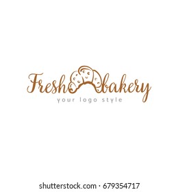 Fresh bakery, Bakery,  buns, logo for the bread shop, sign with the inscription