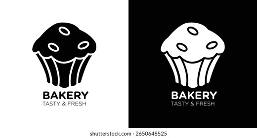 Fresh bakery pastry shop icon Isolated flat vector in outline