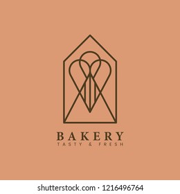 Fresh bakery pastry shop logo vector