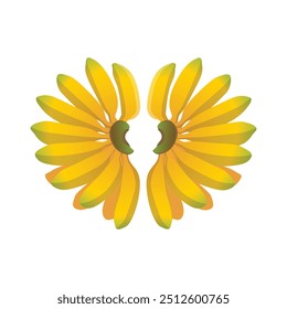 Fresh Banana Bunch Illustration for Healthy Eating