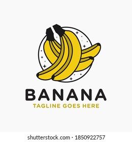 fresh banana fruit logo design