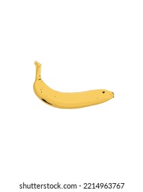 fresh banana fruit object vector.