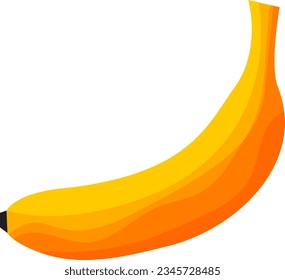 ilustración de un solo vector de la fruta del plátano fresco
