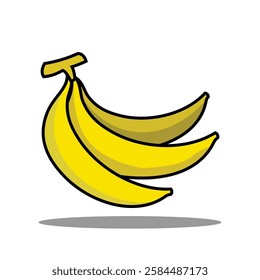 fresh banana illustration vector icon
