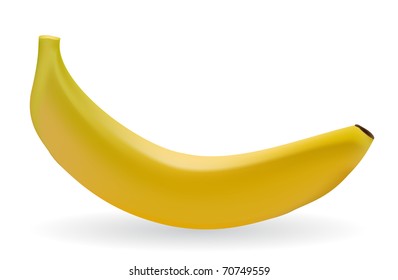 Fresh banana on a isolated background,vector